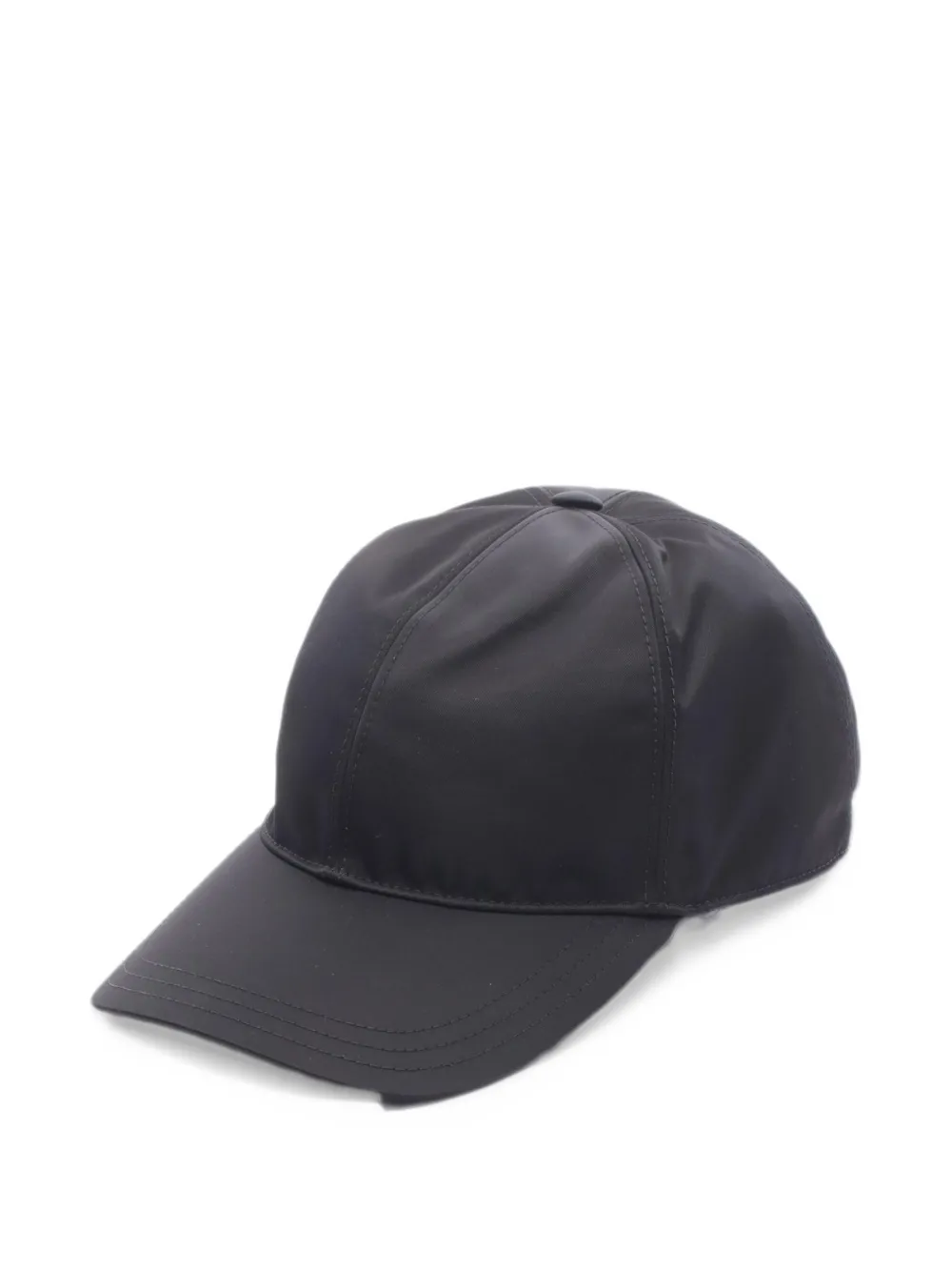 Prada Pre-Owned 2020s Re-Nylon triangle logo cap - Nero