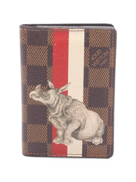 Louis Vuitton Pre-Owned x Chapman Brothers 2016 Damier Savanna card case