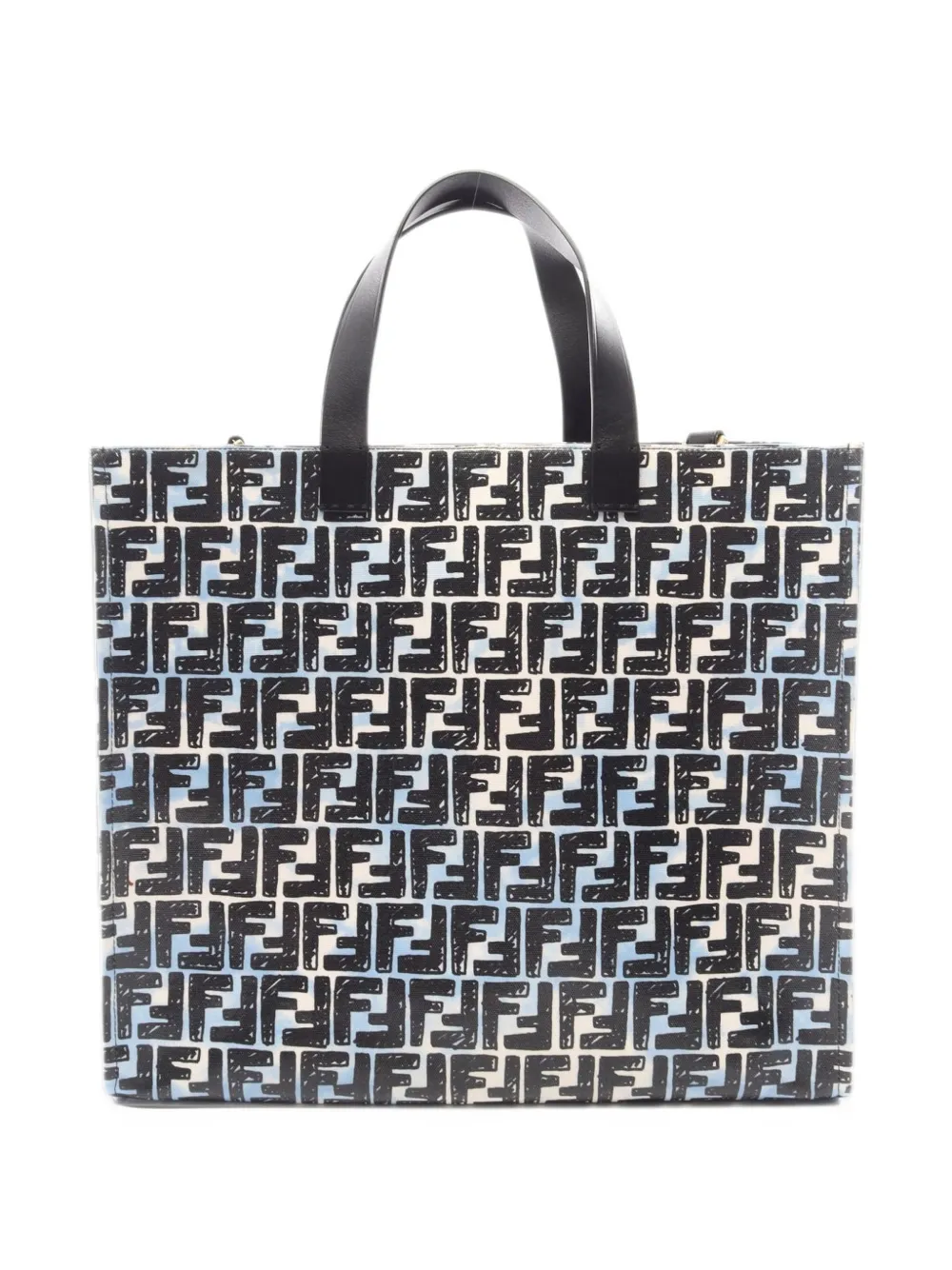 Fendi Pre-Owned 2000 FF logo tote bag - Black