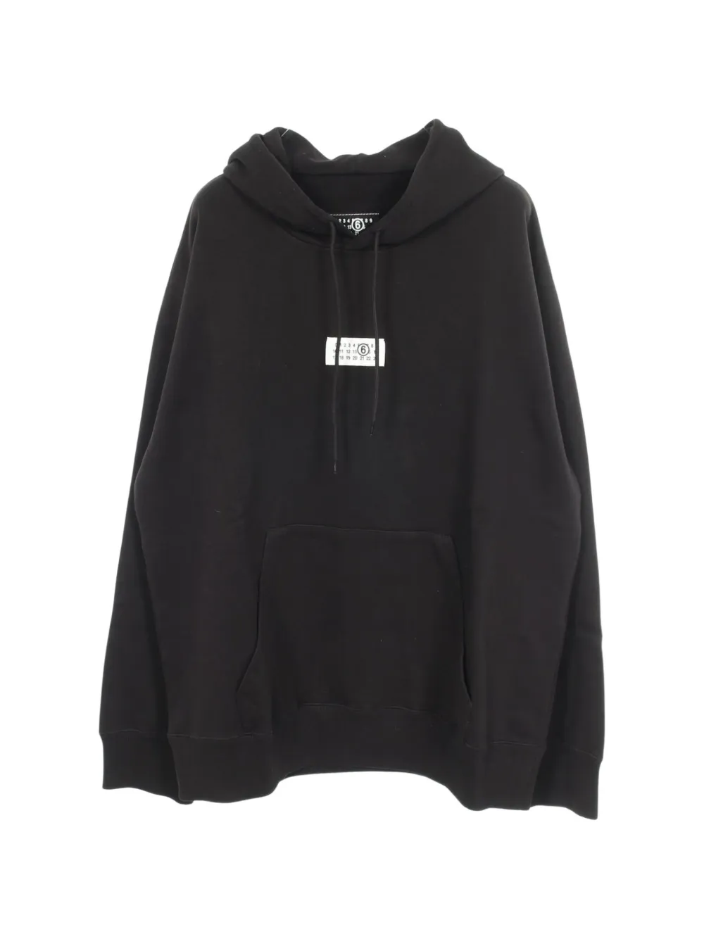 MM6 Maison Margiela 2020s logo-patch hoodie - Nero
