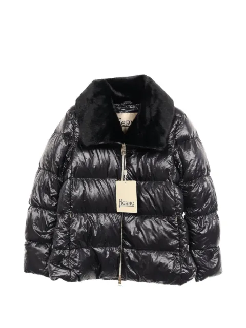 Herno 2020s faux-fur collar down jacket