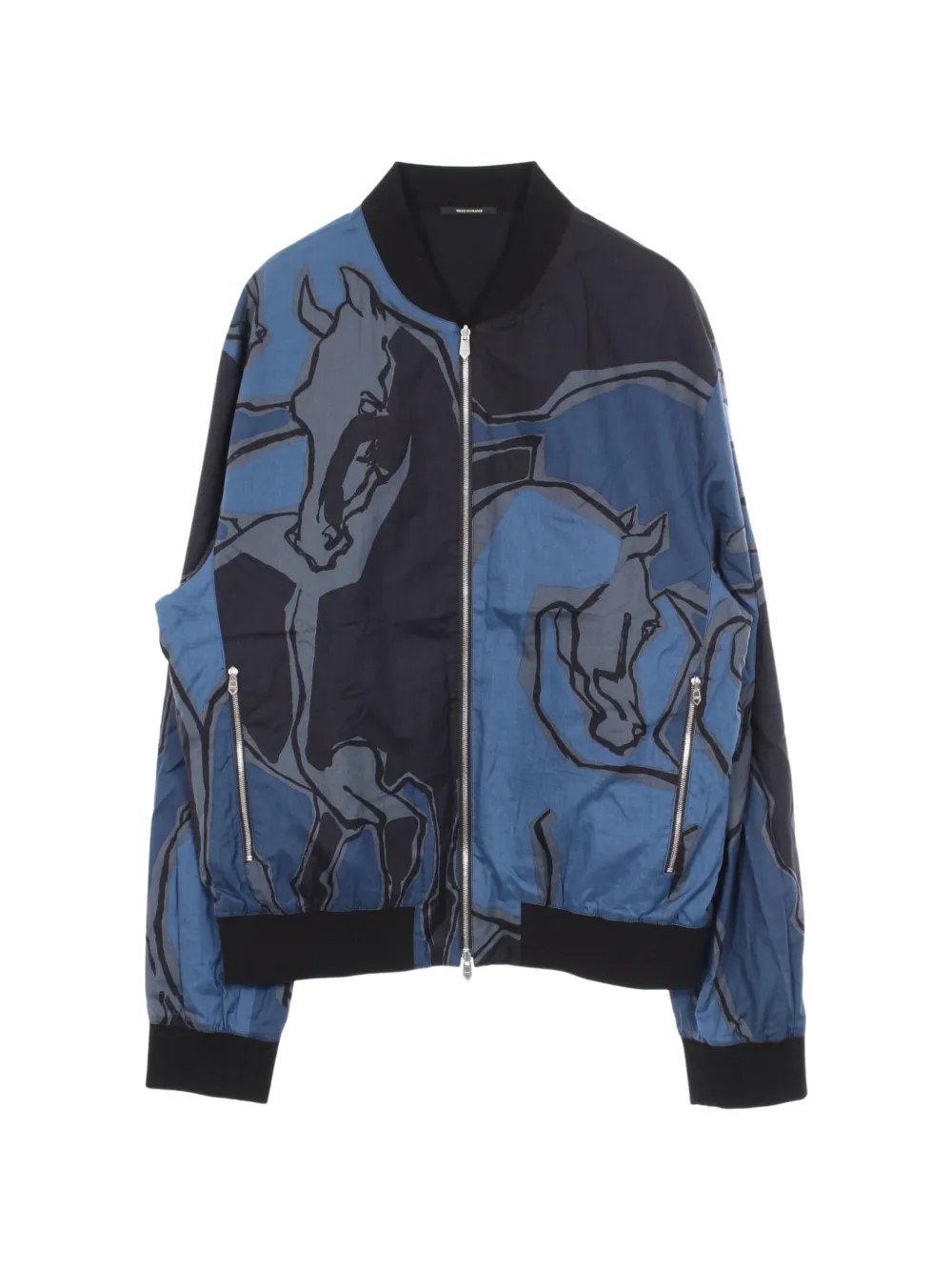 Hermès Pre-Owned 2010s La Danse des Chevaux reversible bomber jacket - Blue