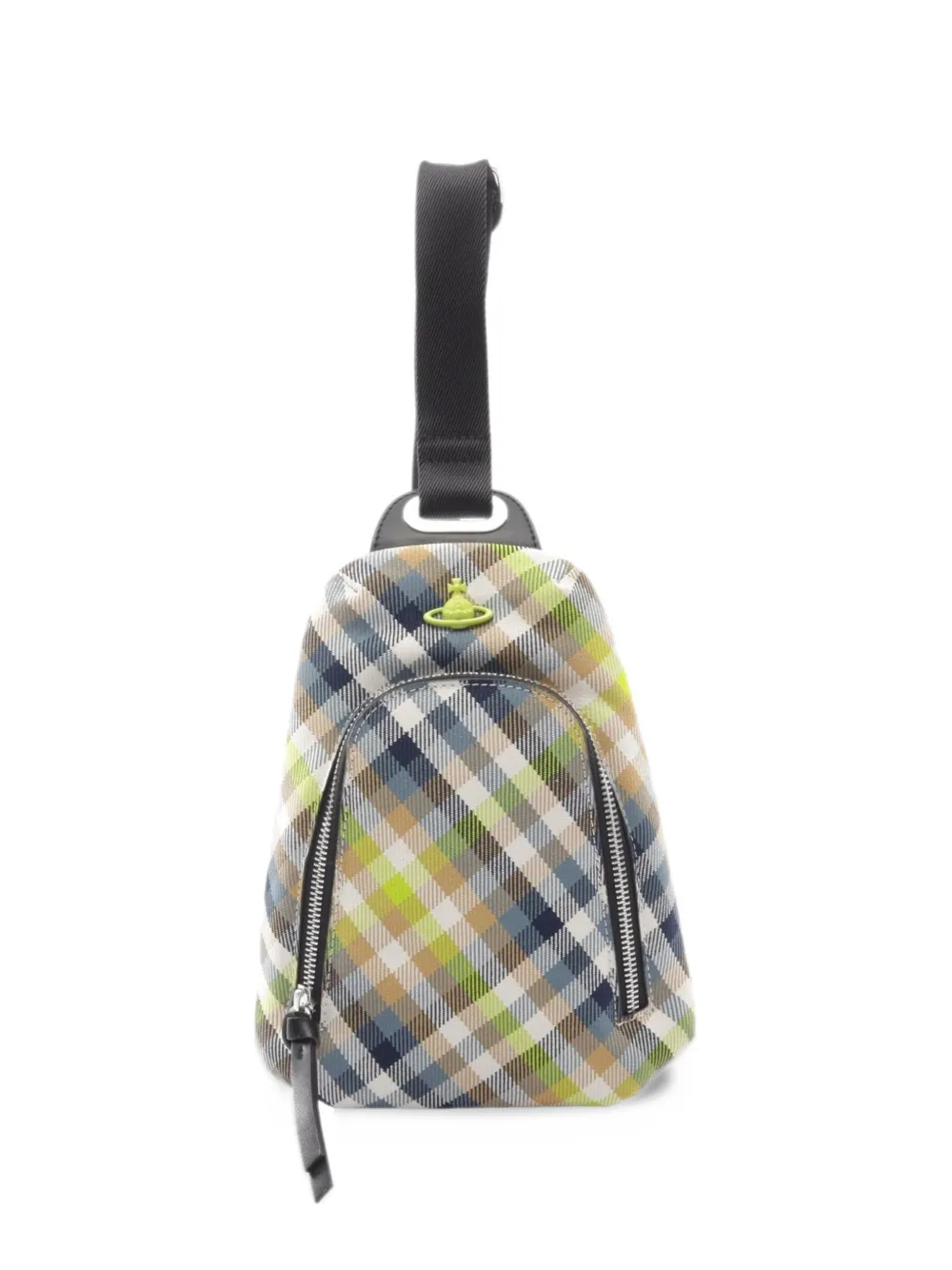 Vivienne Westwood Pre-Owned check-canvas sling bag - Toni neutri