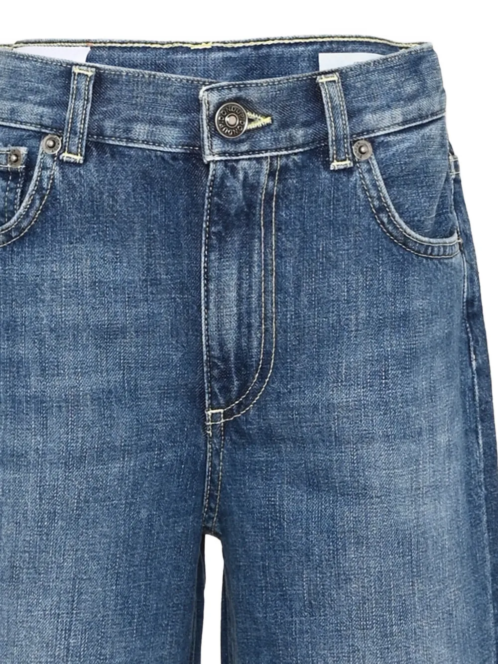 DONDUP KIDS faded-effect wide-leg jeans Blauw