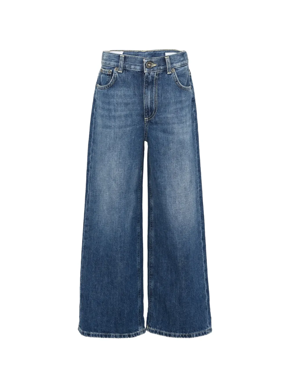 DONDUP KIDS faded-effect wide-leg jeans Blauw