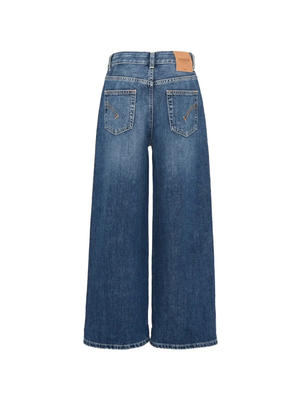 DONDUP KIDS faded-effect wide-leg jeans Blauw