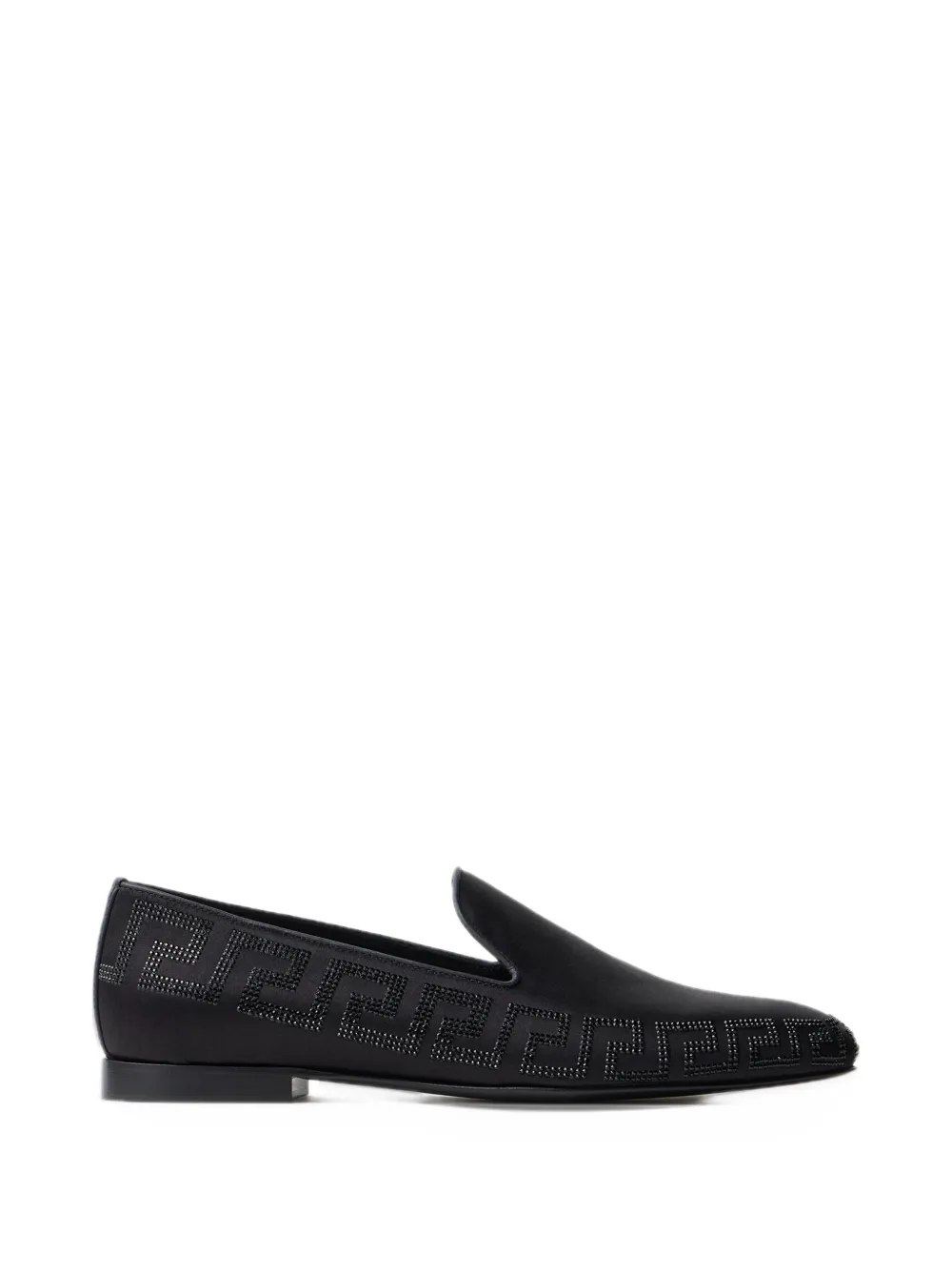 Versace Gala embellished satin loafers - Nero