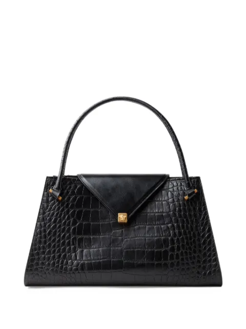 Versace Severine croc-effect leather large shoulder bag