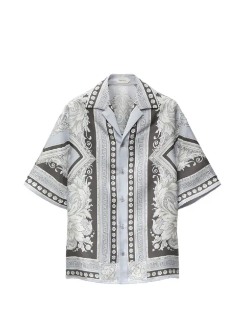 Versace printed silk twill regular shirt
