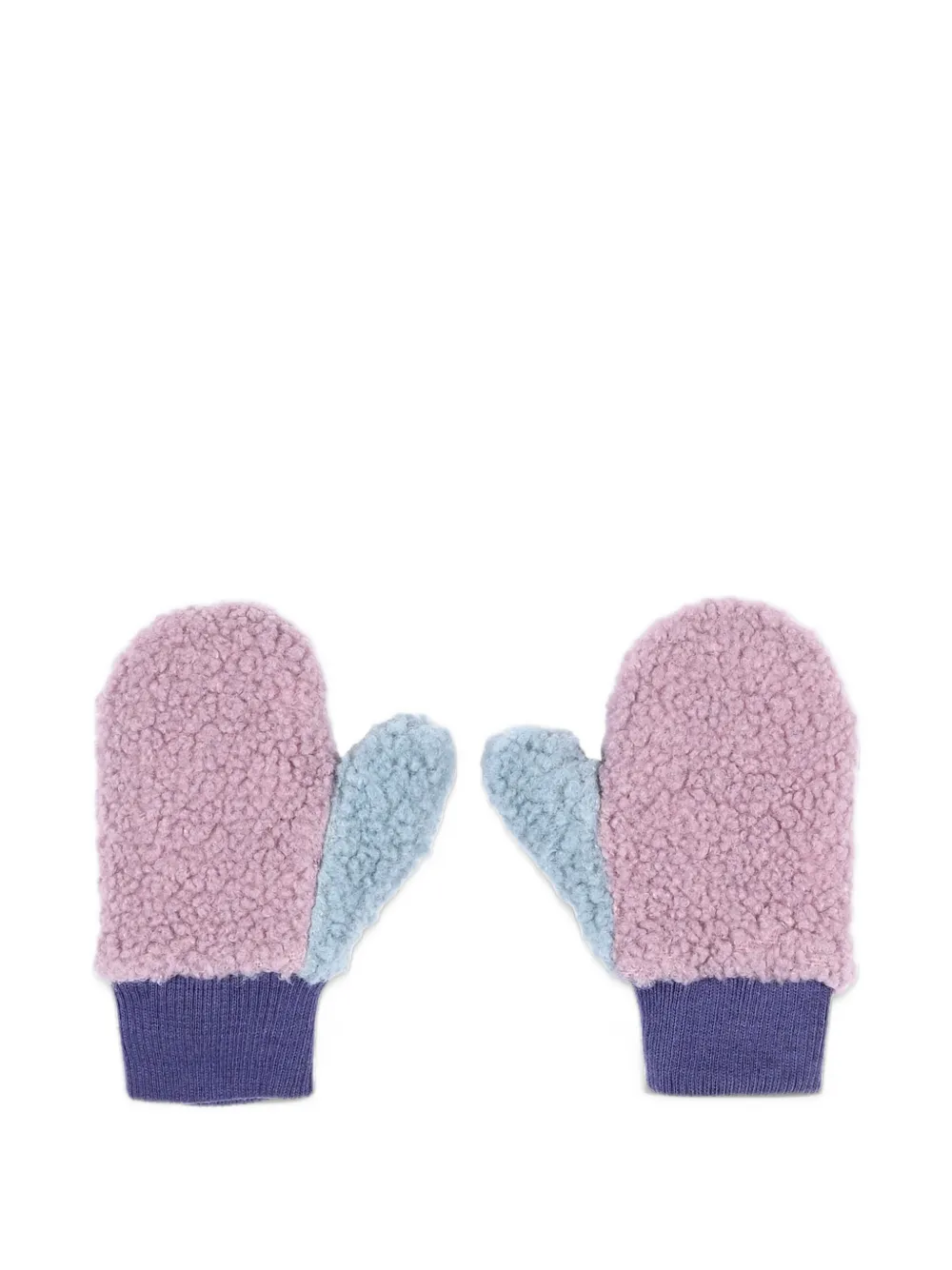 Roarsome fleece-texture mittens Paars