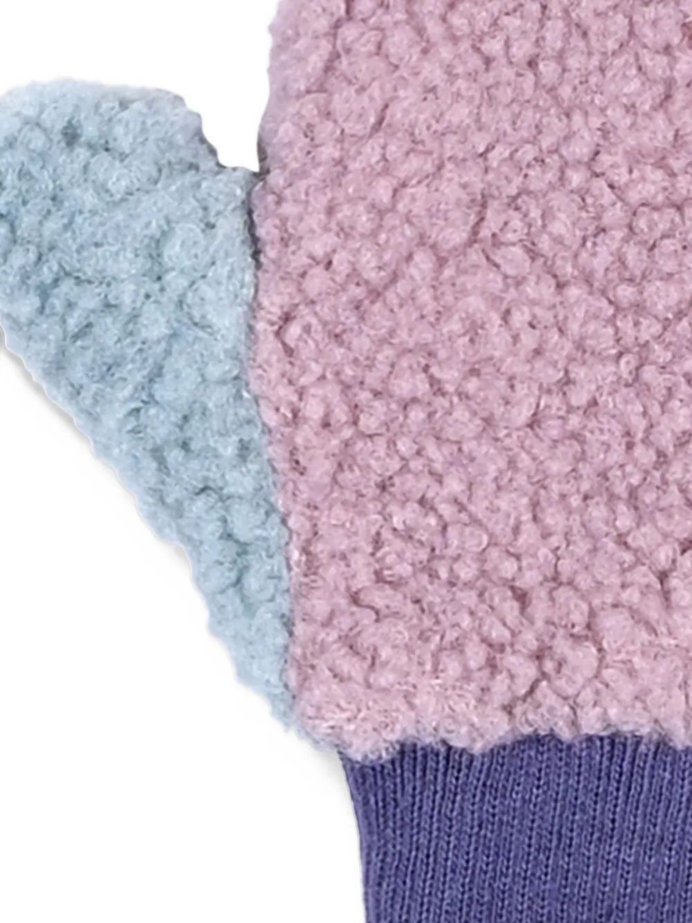 Roarsome fleece-texture mittens Paars
