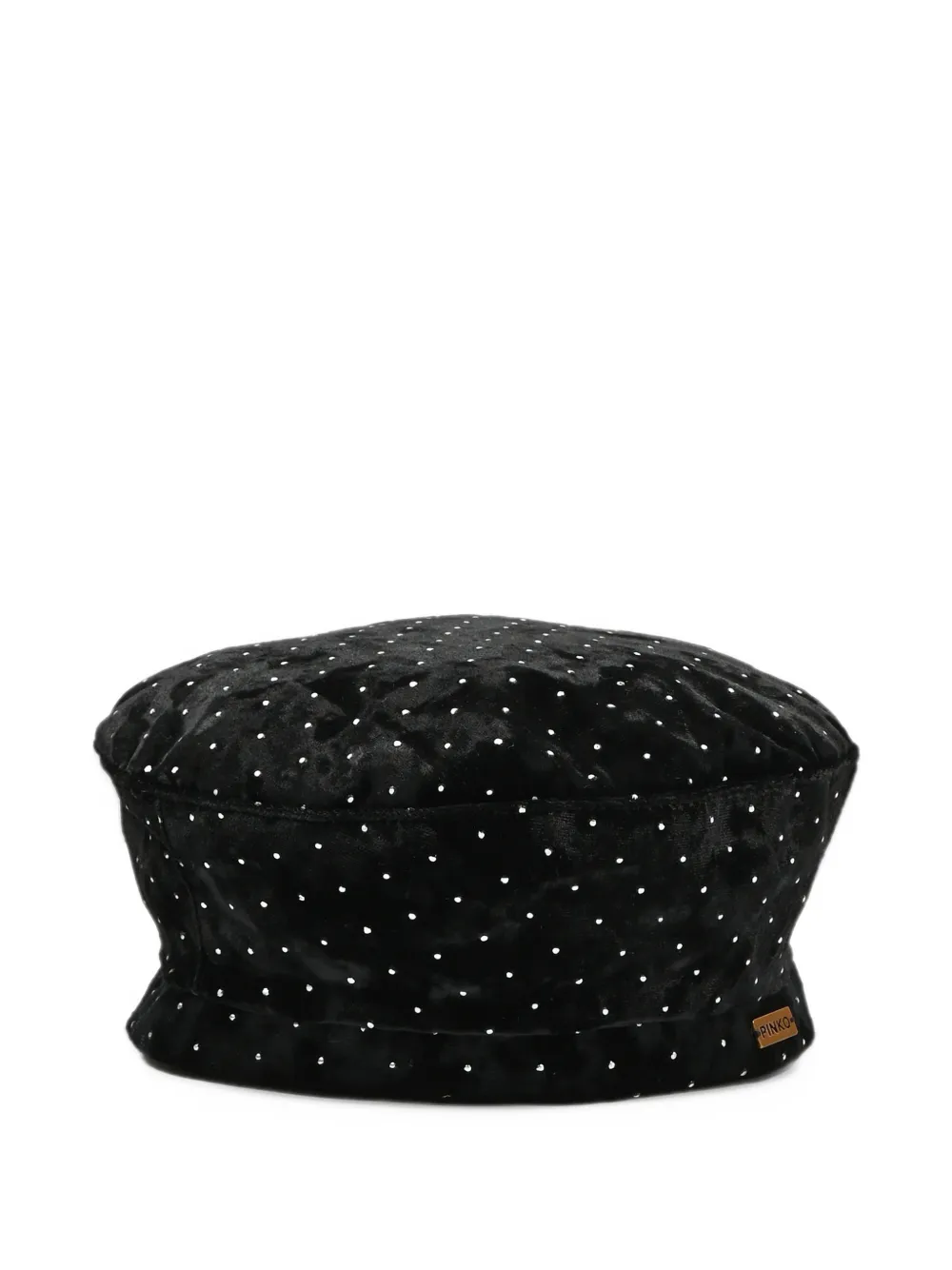 Pinko Kids rhinestone-embellished beret - Nero