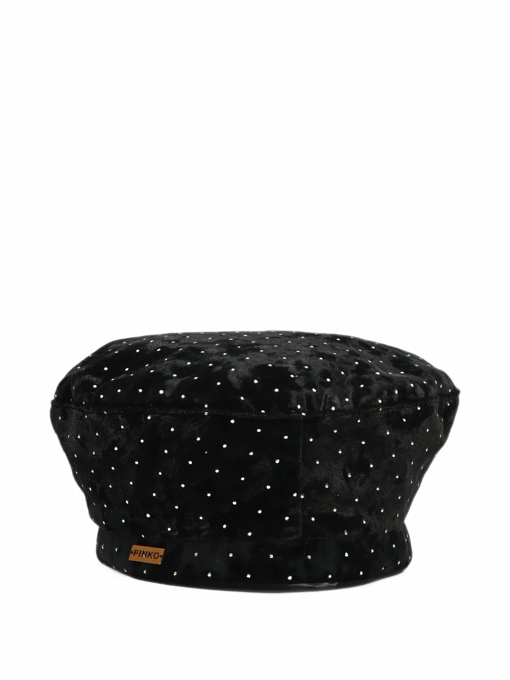 Pinko Kids rhinestone-embellished beret Zwart