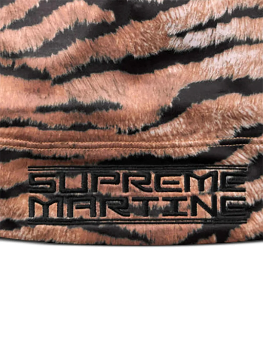Supreme x Martine Rose muts met tijgerprint Bruin