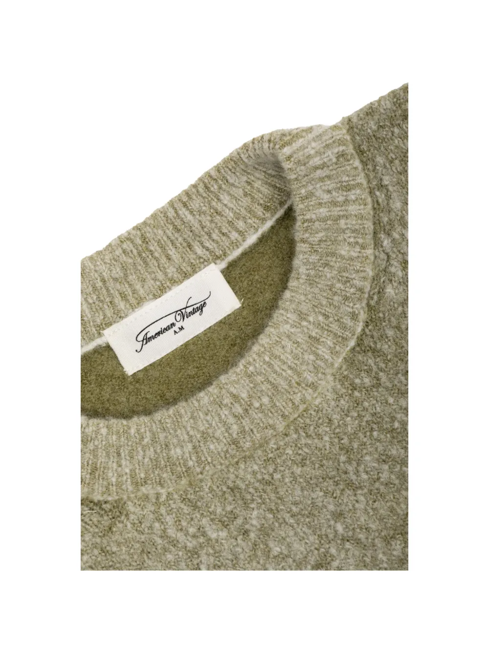 American Vintage Kids Damsville logo-embroidered sweater Groen