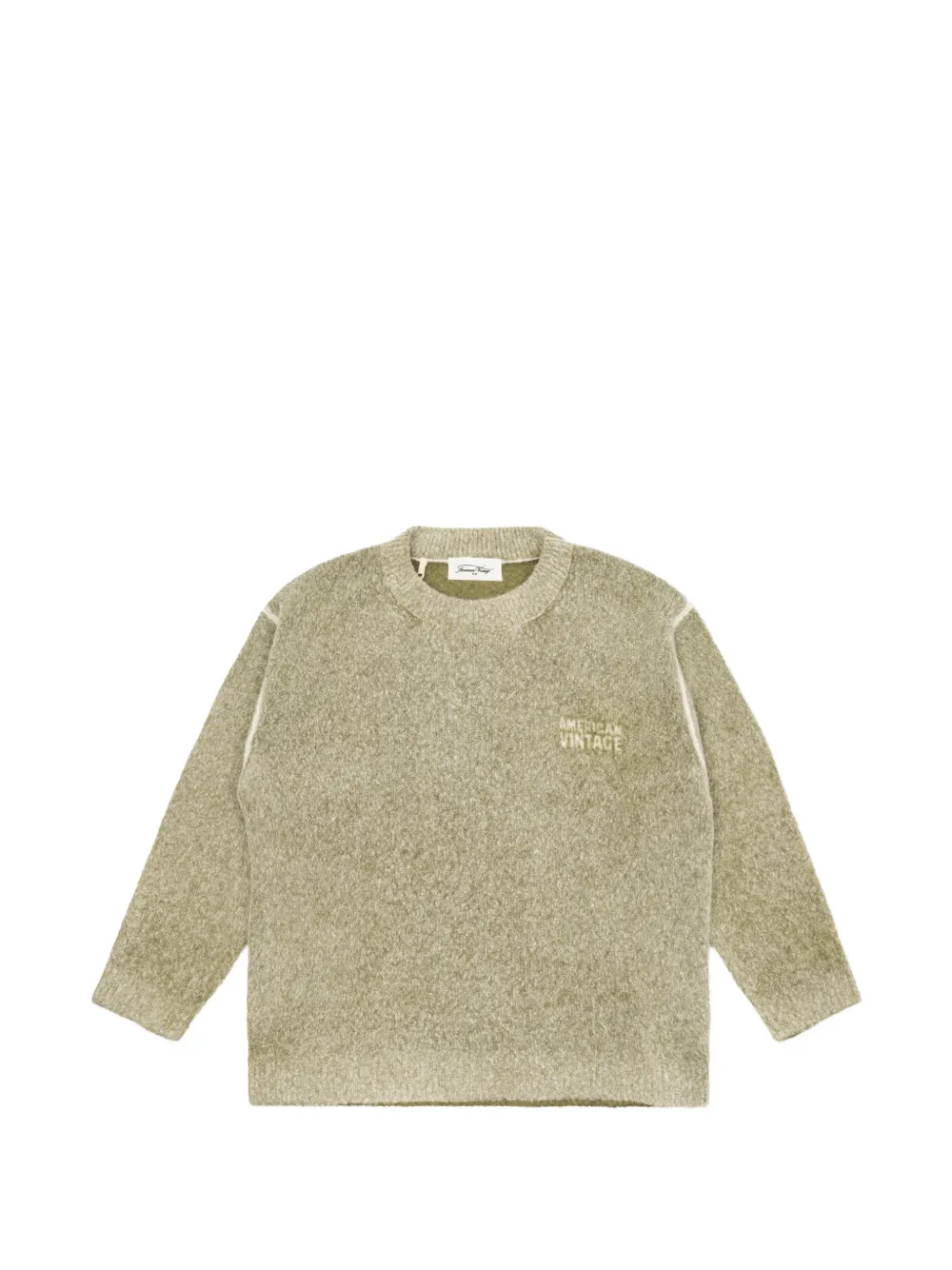 American Vintage Kids logo-embroidered sweater - Verde