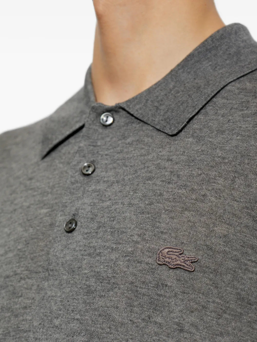 Lacoste logo-patch polo shirt Grijs