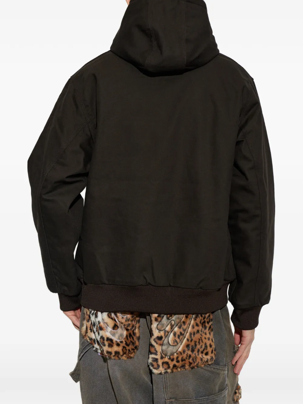Carhartt WIP logo-patch hoodie Bruin