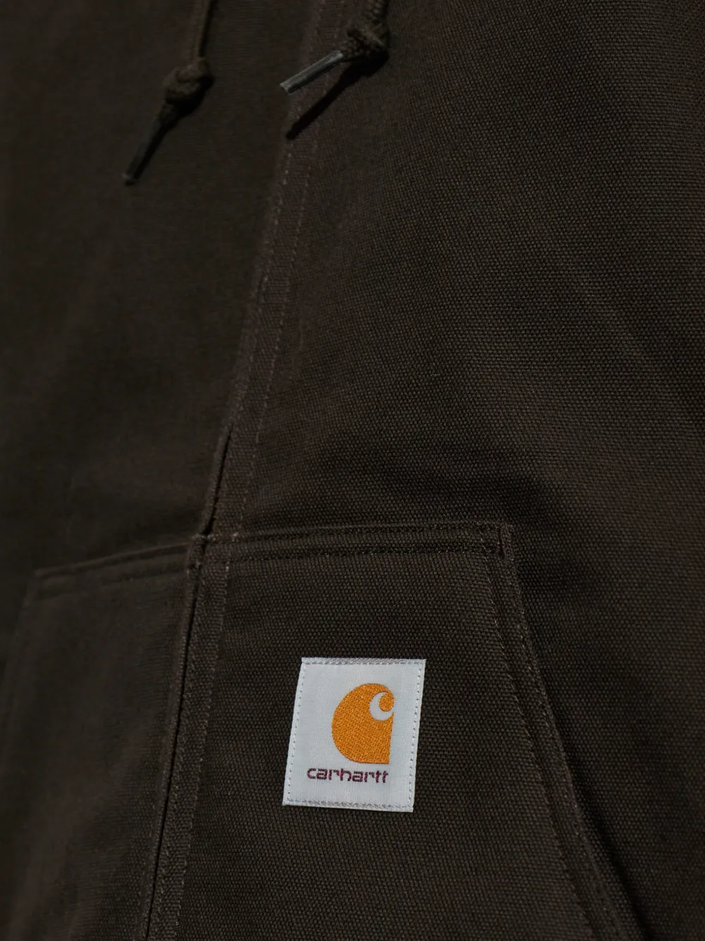 Carhartt WIP logo-patch hoodie Bruin