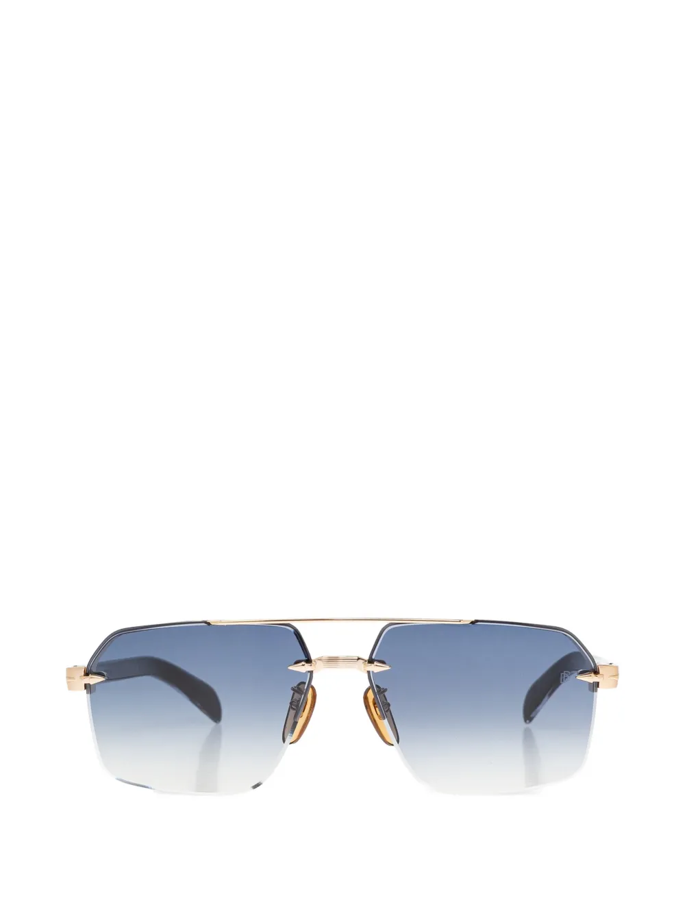 Eyewear by David Beckham rimless geometric-frame sunglasses - Oro