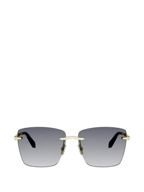 Bvlgari Serpenti Viper rimless squared-frame sunglasses