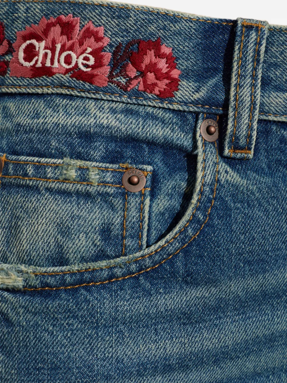 Chloé slim jeans in denim Blauw