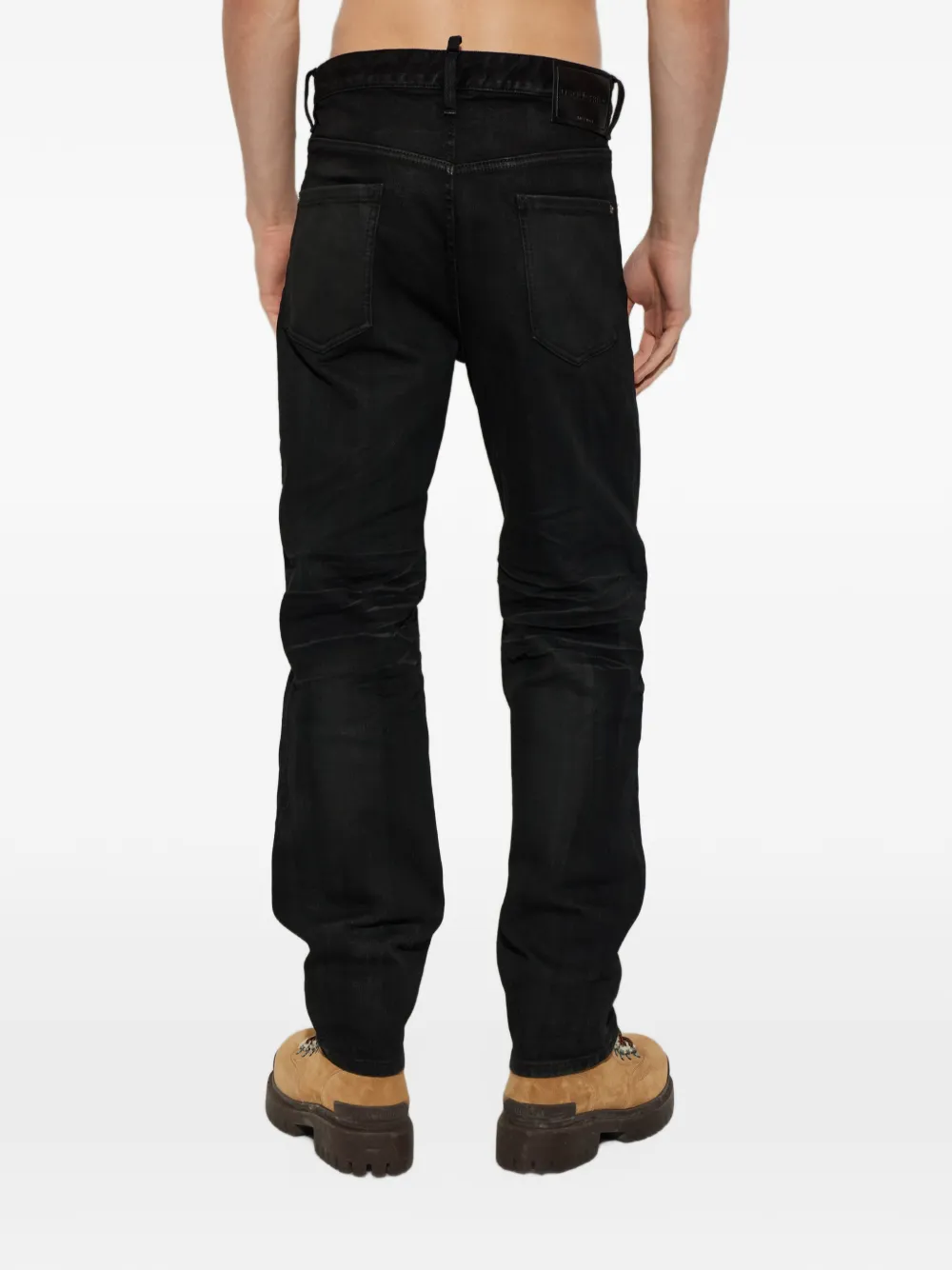 DSQUARED2 black Rubberized Skiers Skater jeans Zwart