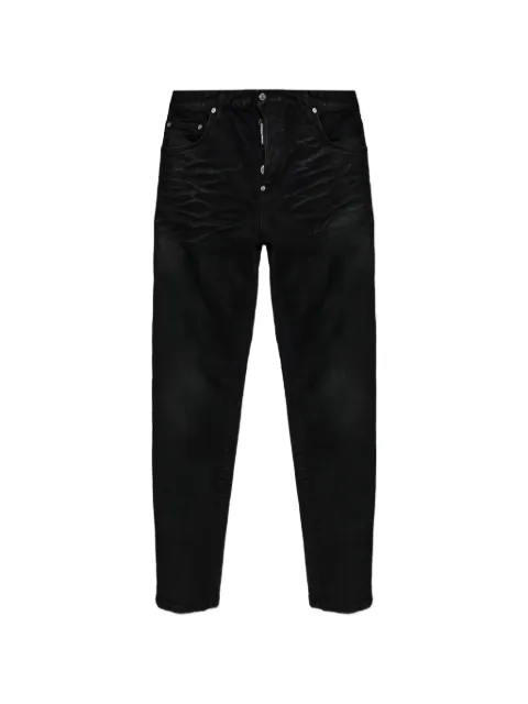 DSQUARED2 black Rubberized Skiers Skater jeans