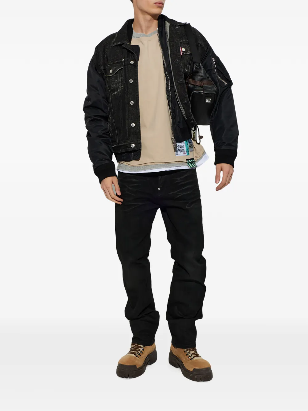 DSQUARED2 black Rubberized Skiers Skater jeans Zwart
