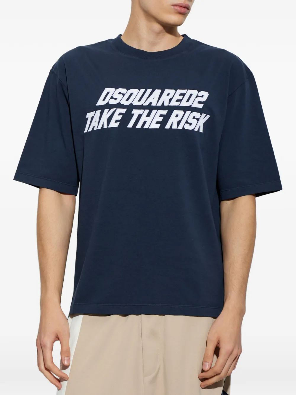 DSQUARED2 T-shirt met logoprint Blauw