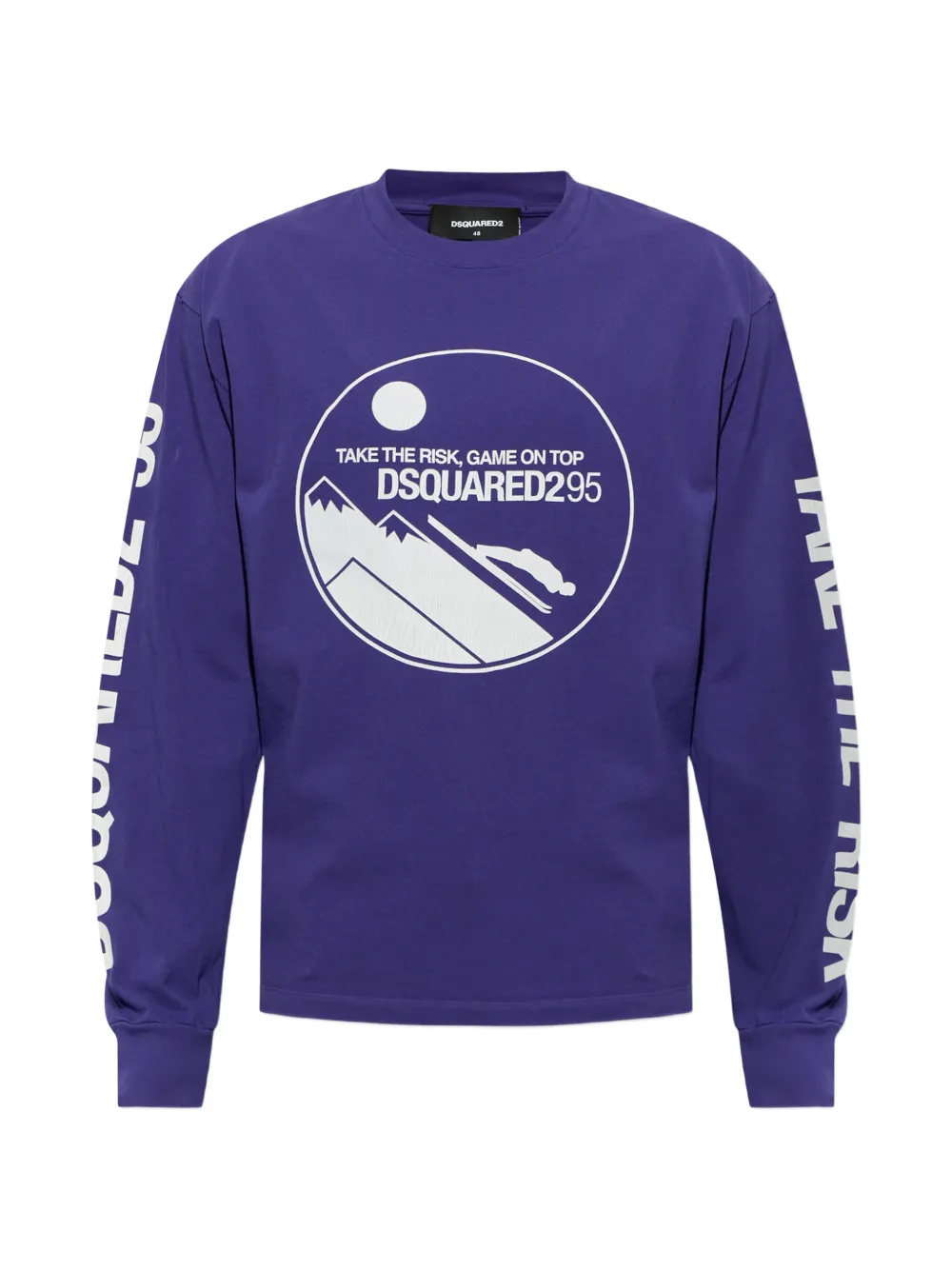 DSQUARED2 graphic-print long-sleeve T-shirt - Viola