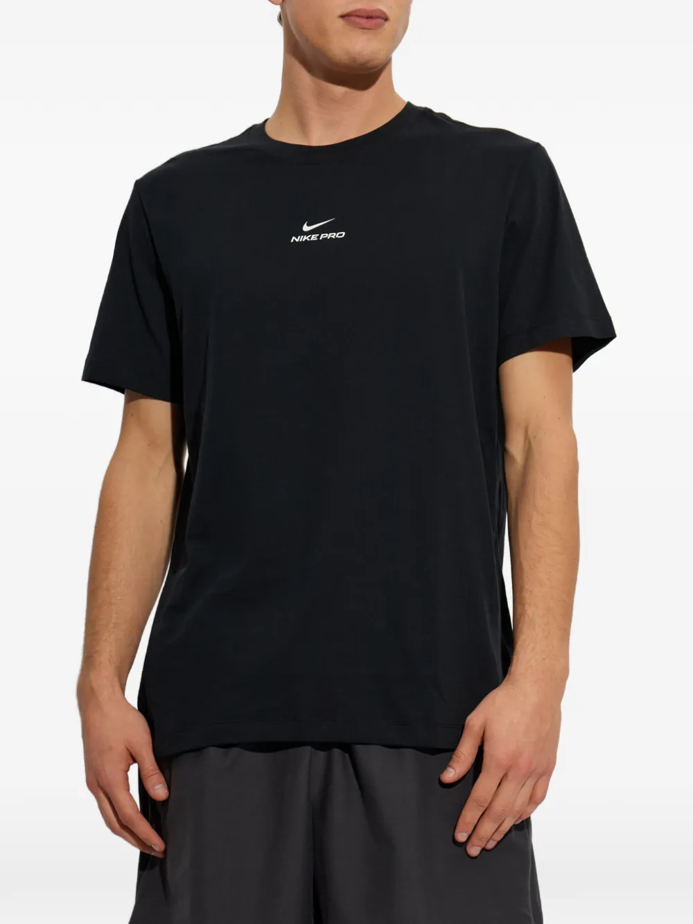 Nike Pro logo T-shirt Zwart