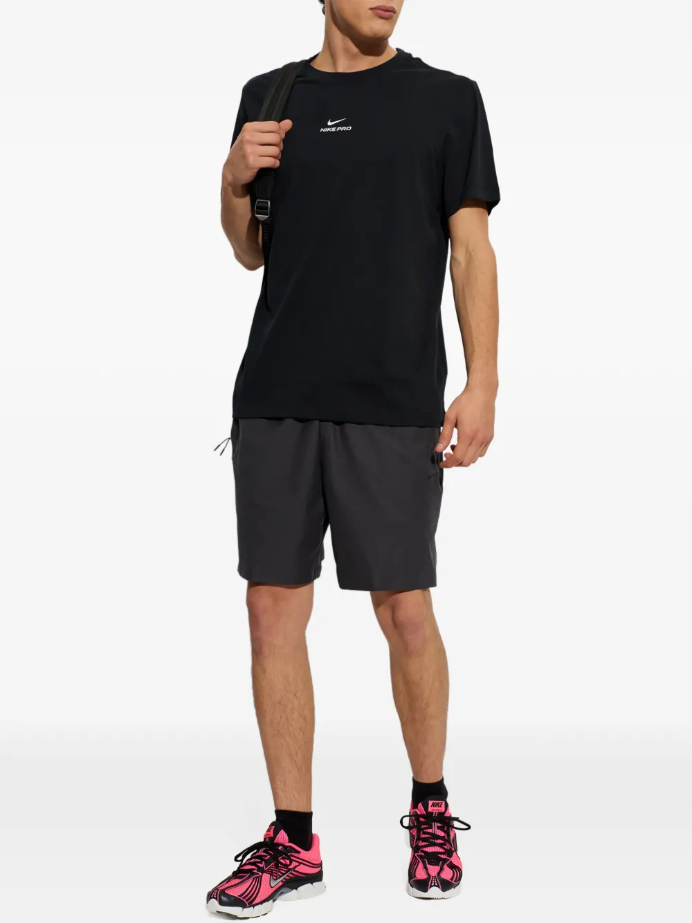 Nike Pro logo T-shirt Zwart