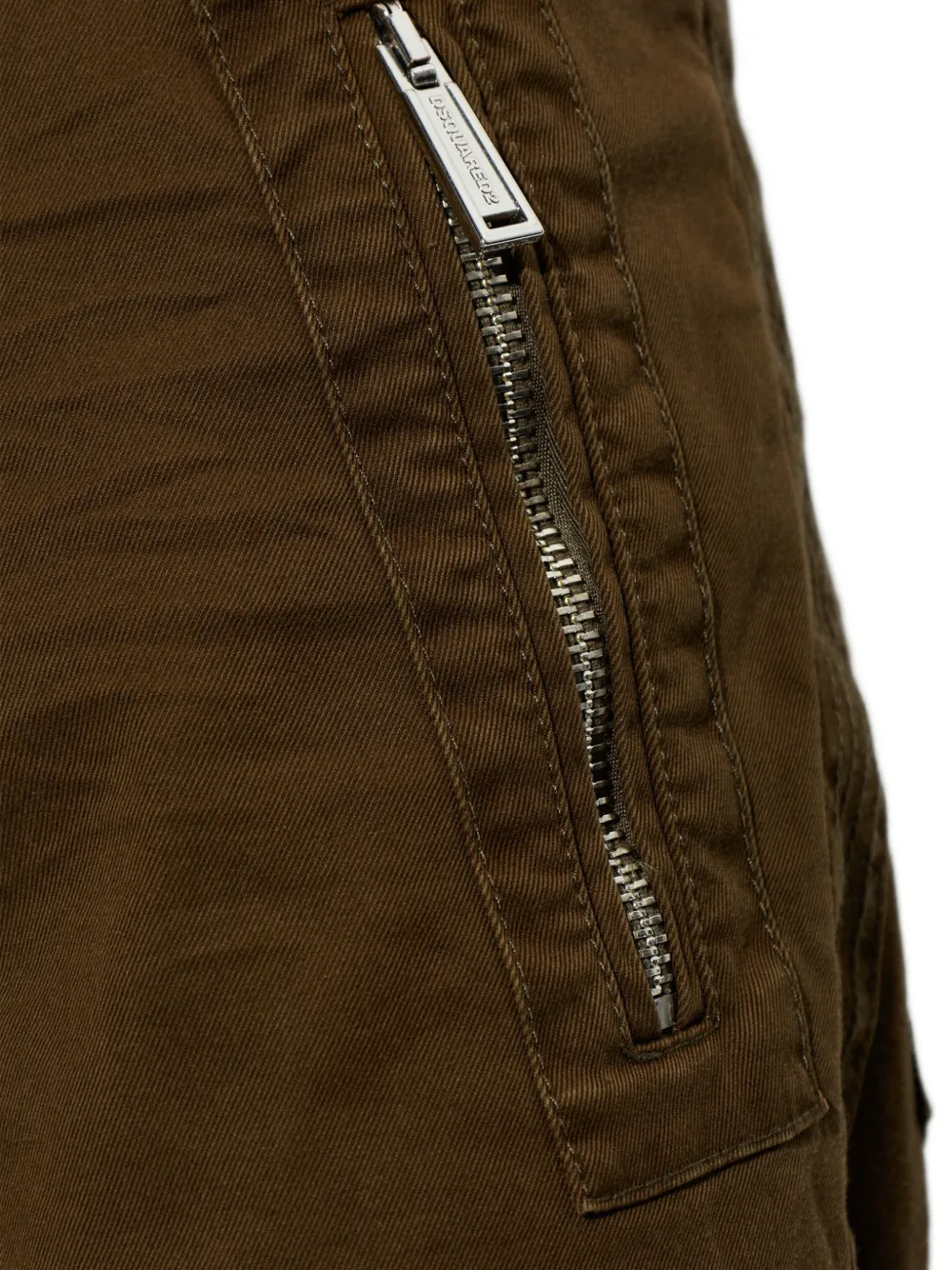DSQUARED2 zipped chino jeans Groen