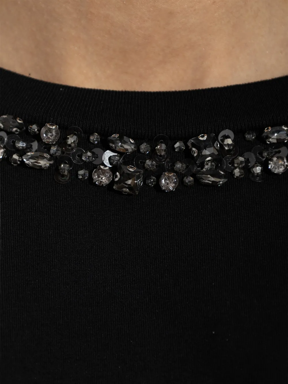 Gestuz Gnizez crystal-embellished blouse Zwart