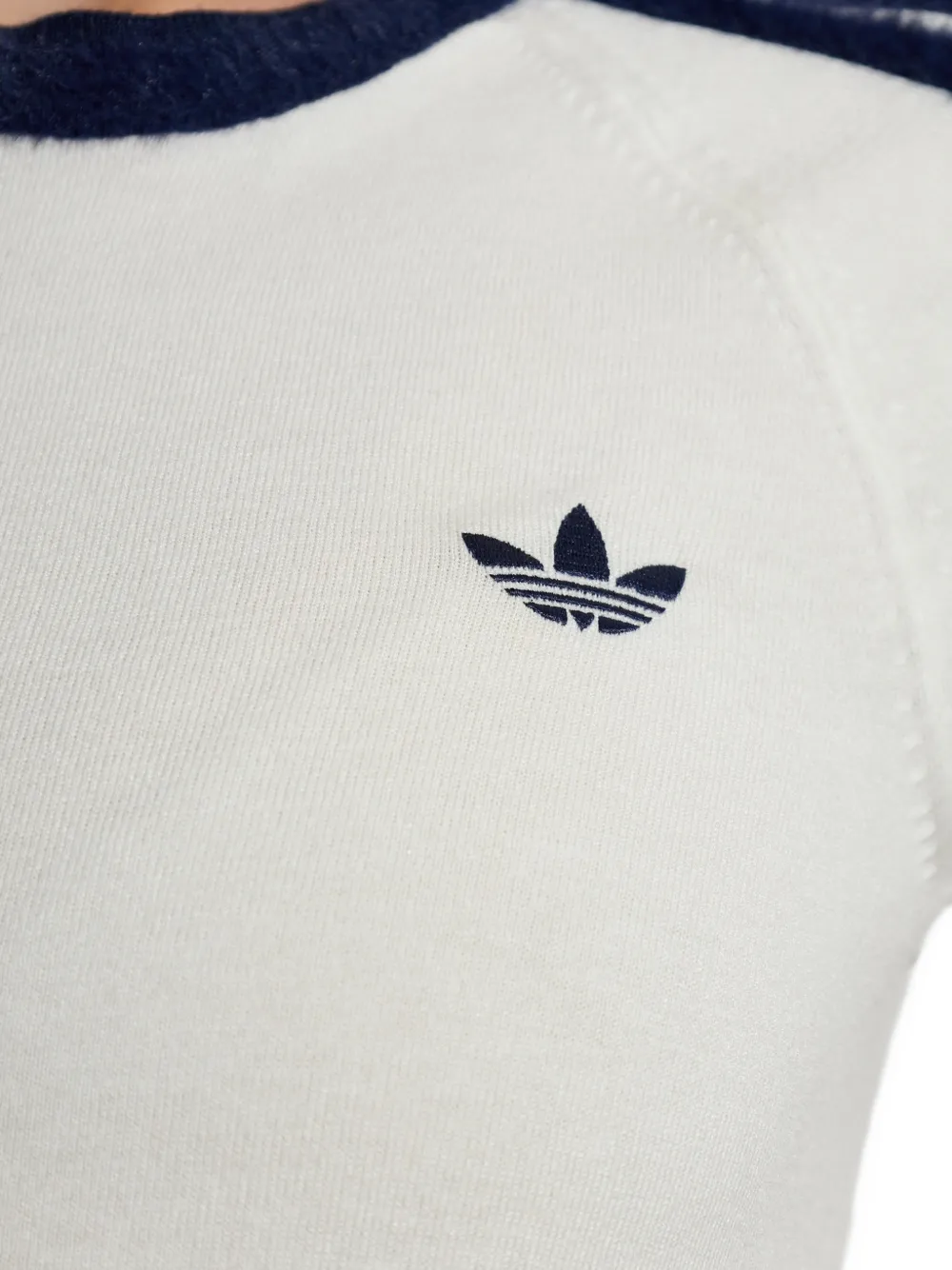 adidas knitted T-shirt Wit