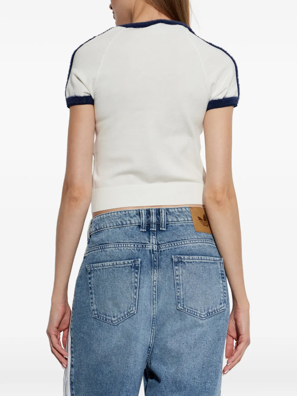 adidas knitted T-shirt Wit