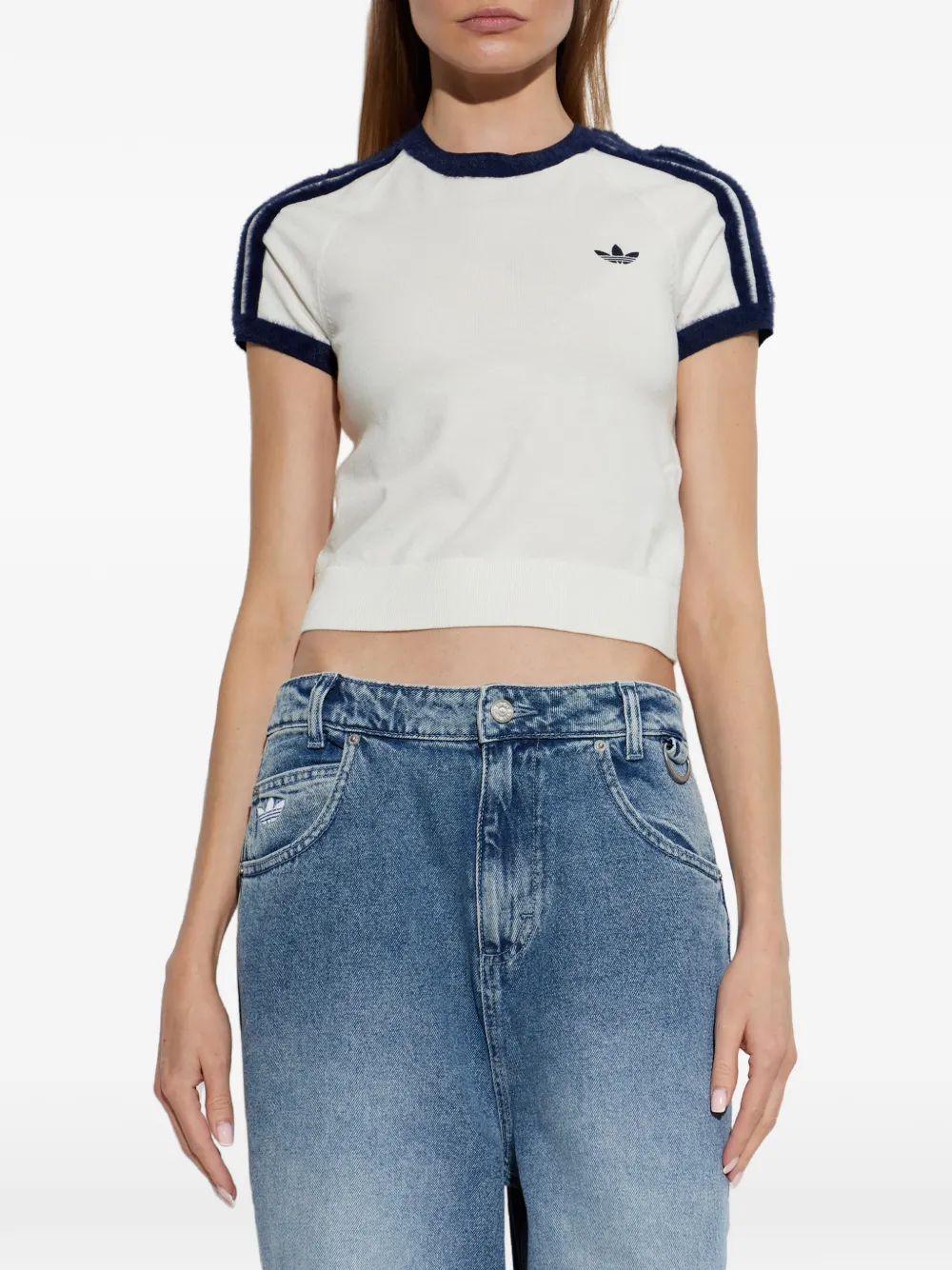 adidas knitted T-shirt Wit