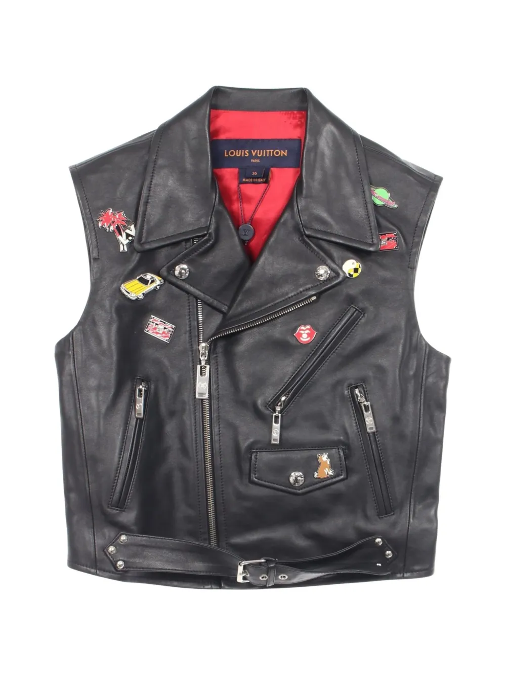 Louis Vuitton Pre-Owned 2020s Double Riders pins vest - Black