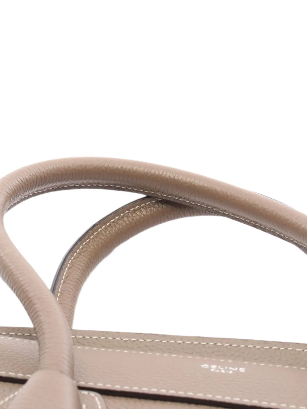 Celine Pre-Owned 2010s micro Luggage tote bag Beige