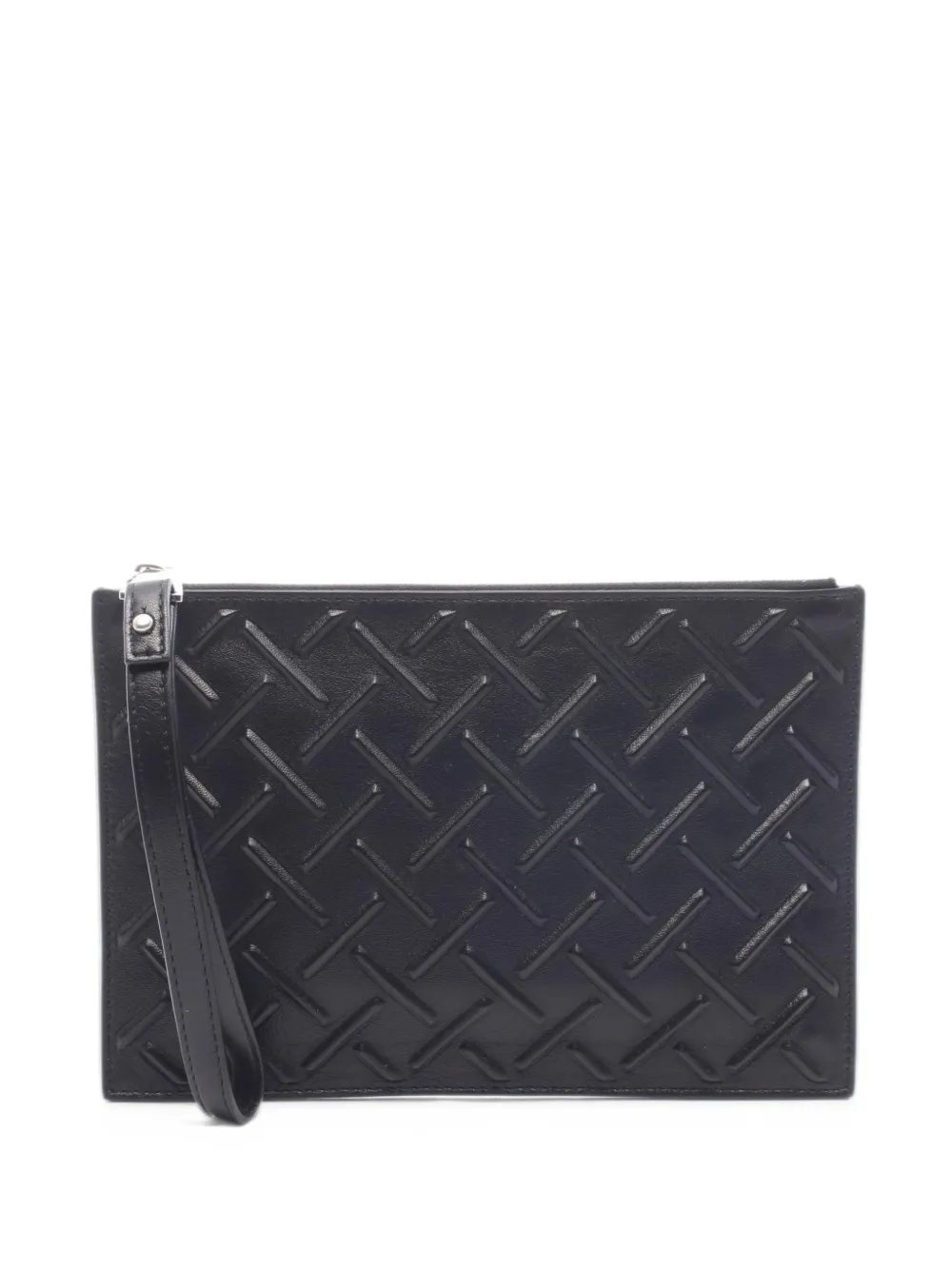 Bottega Veneta Pre-Owned 2010s graphic Intrecciato clutch bag - Black