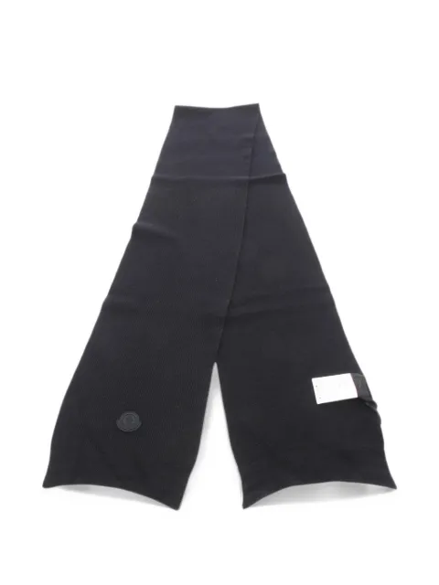 Moncler Vintage 2020s logo-patch scarf
