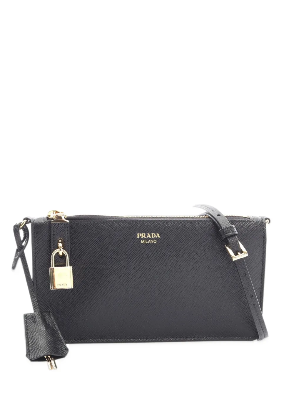 Prada Pre-Owned Saffiano leather shoulder bag - Black