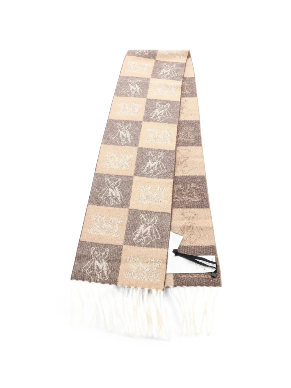 Max Mara 2020s Zigote monogram scarf - Marrone