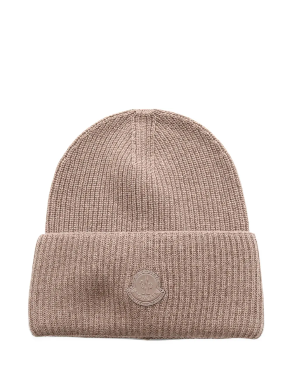 Moncler Vintage 2020s logo patch beanie hat - Gris Moncler Vintage 2020s logo patch beanie hat - Gris