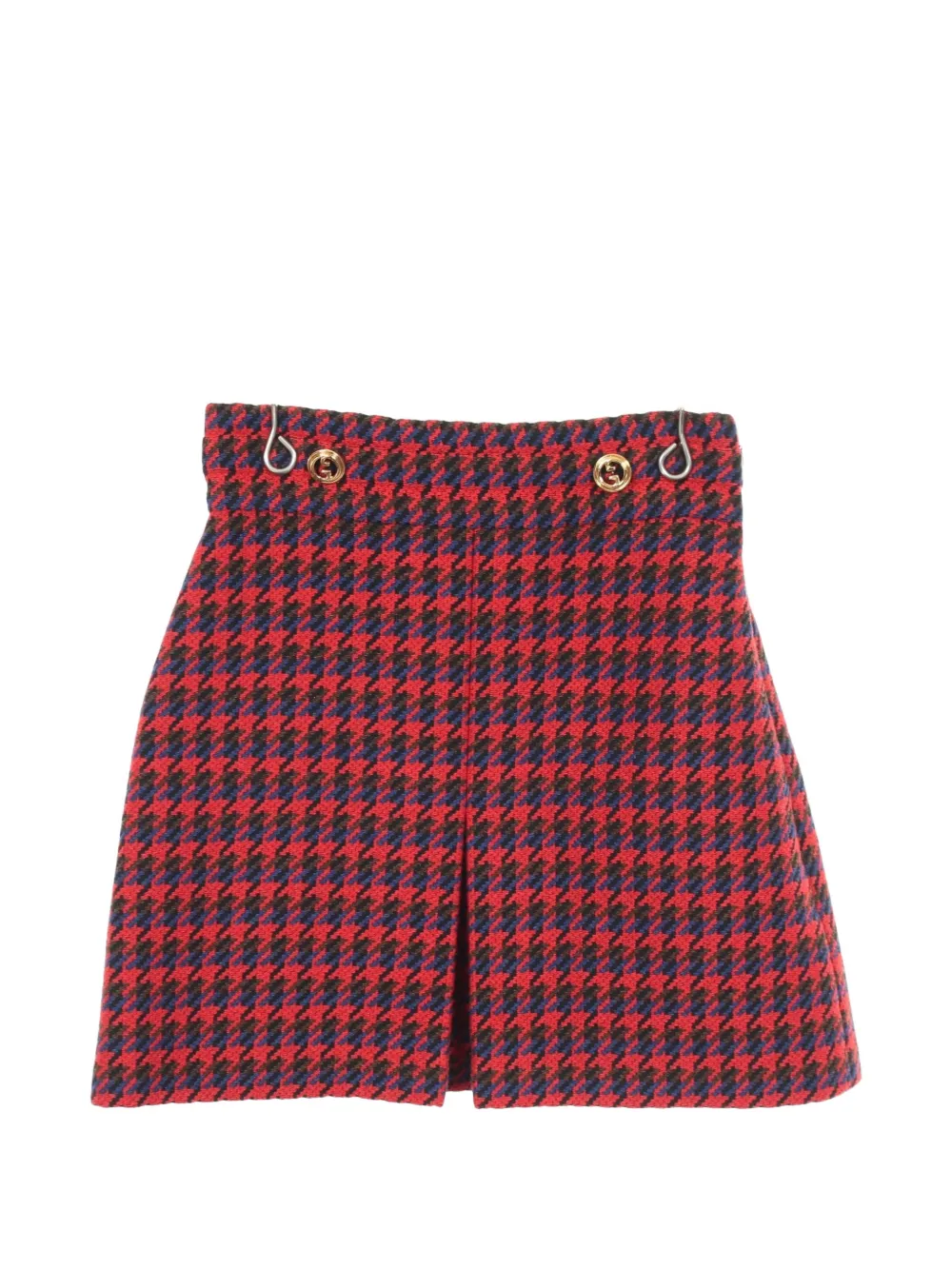 Gucci Pre-Owned 2010s Interlocking G houndstooth skirt - Rosso