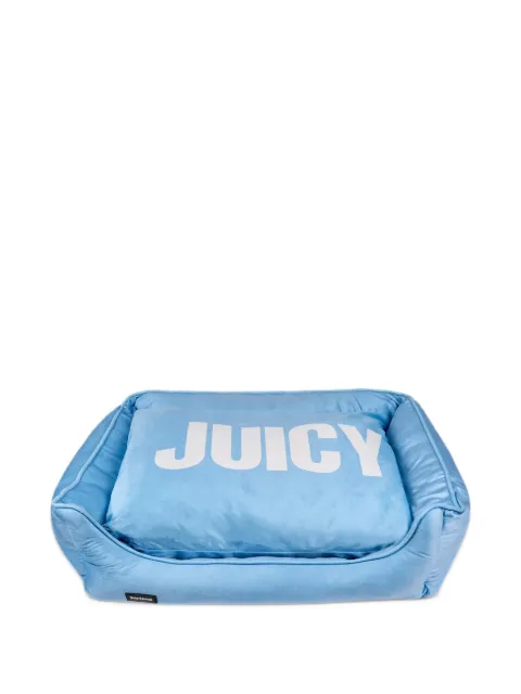 Juicy Couture logo-print velour pet bed