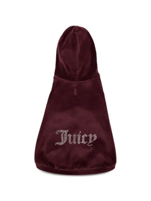Juicy Couture Gothic Diamante velour pet hoodie