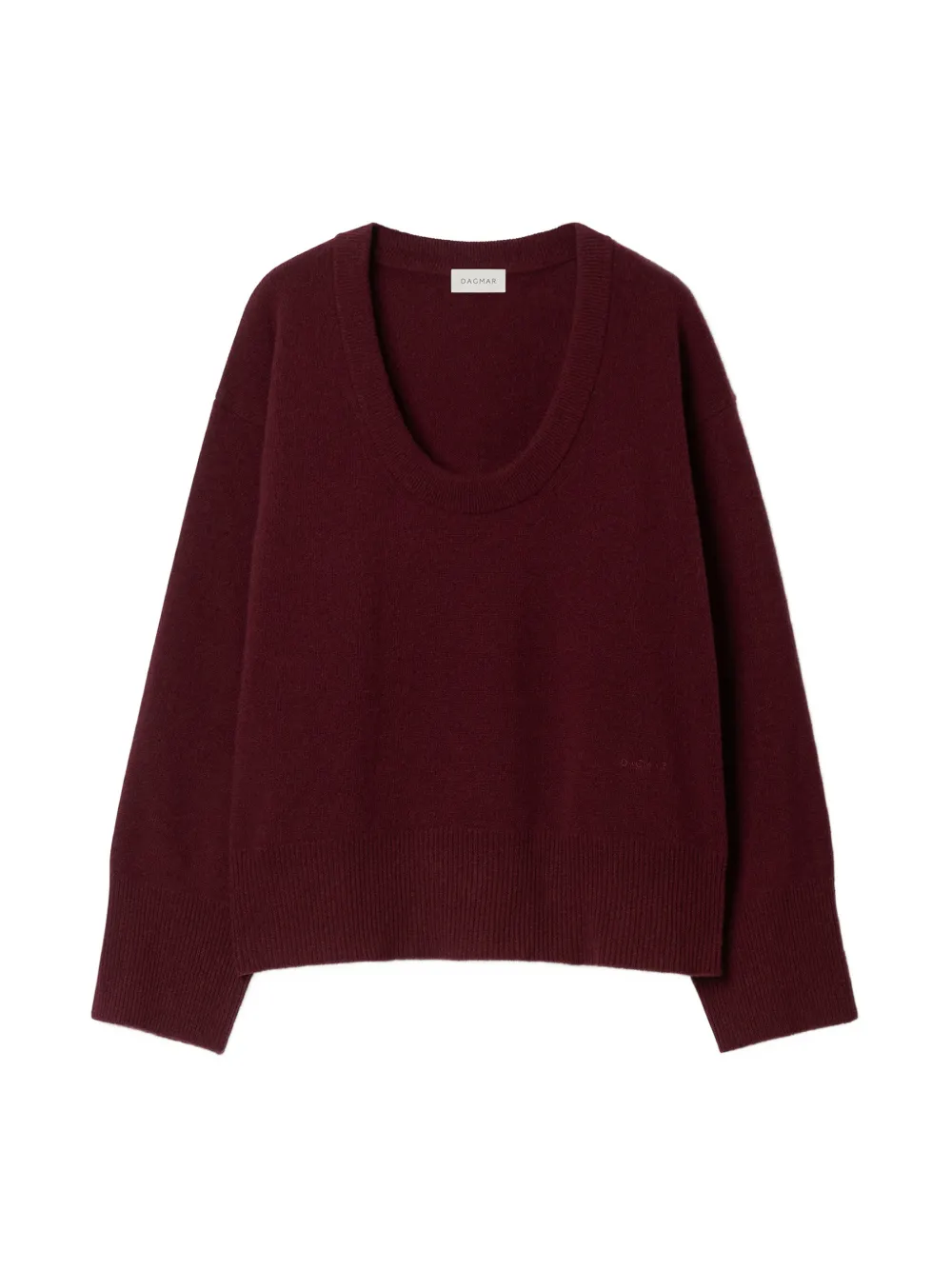 House Of Dagmar scoop-neck wool sweater Rood