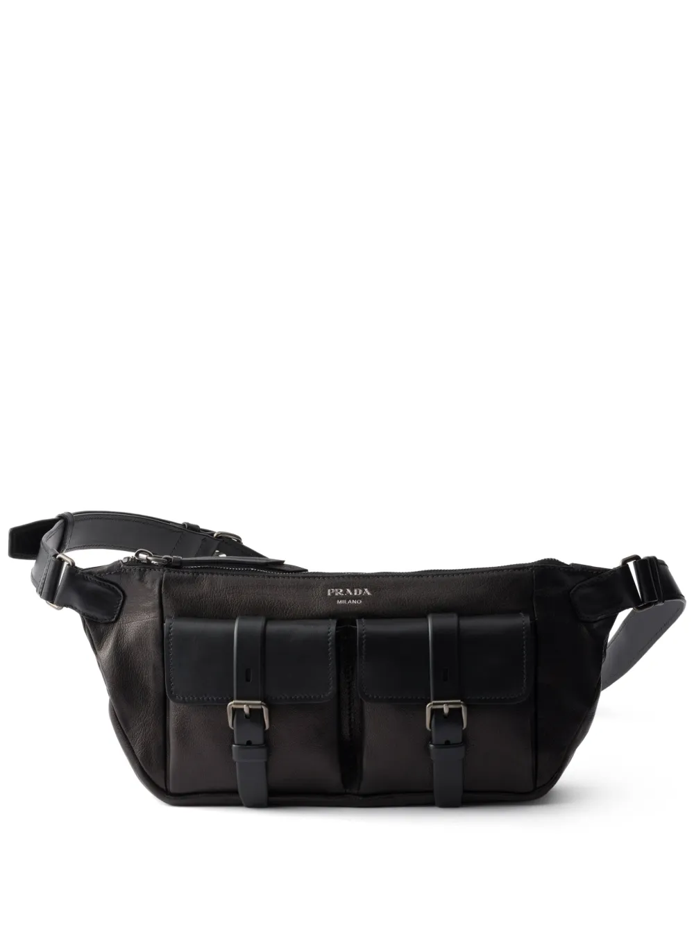 Prada Borsa a spalla Prada Route in pelle - Nero